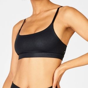 Fabletics NWT Iridescent Black Sports Bra XL